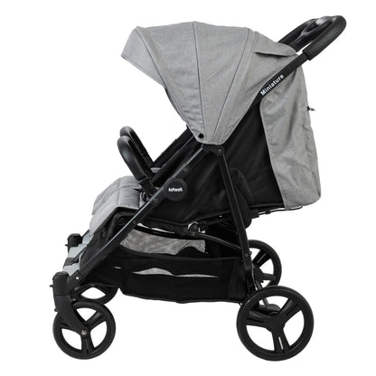 עגלת תאומים המתאימה מלידה Miniature - אפור Grey