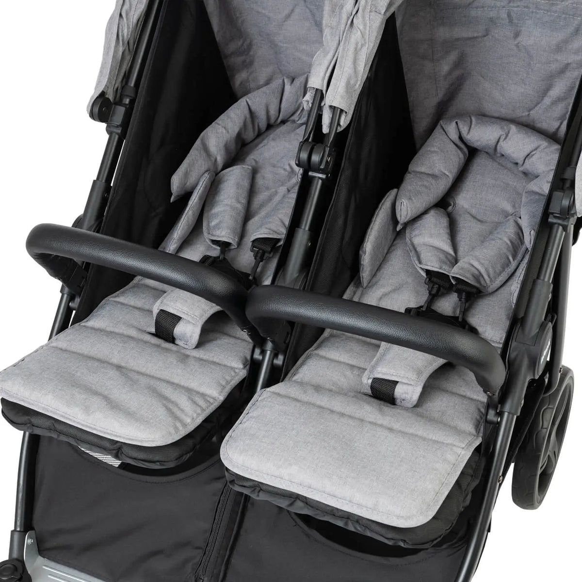 עגלת תאומים המתאימה מלידה Miniature - אפור Grey