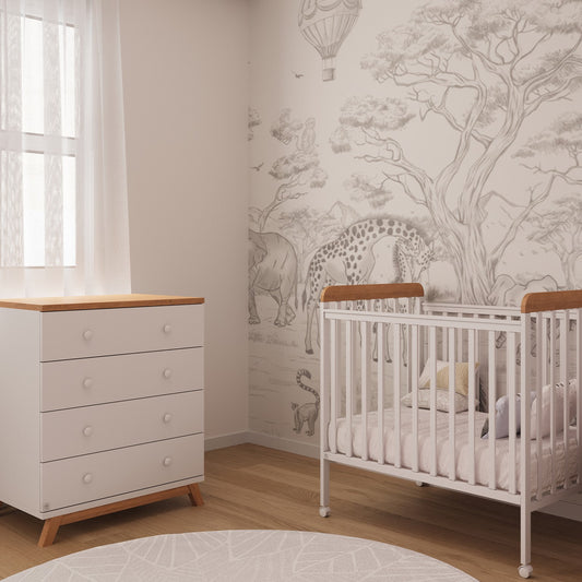 חדר שינה דוראל 80 ס"מ לבן טבעי טריקה שקטה