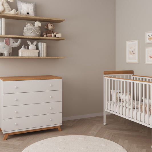 חדר שינה דורי 100 ס"מ לבן טבעי טריקה שקטה