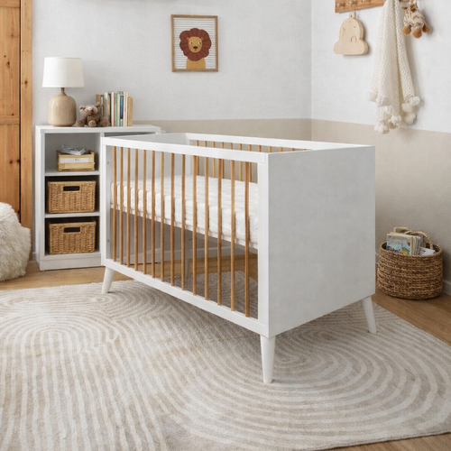 מיטת תינוק לילך לבן טבעי