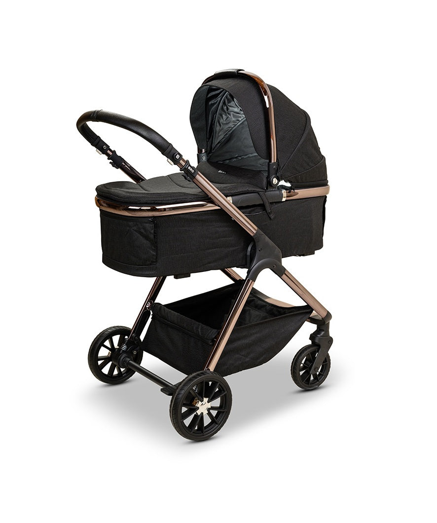 עגלת תינוק  BÉBÉ – BRO שחור ניקל מושחר