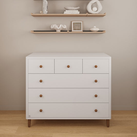 שידה כנרת לבן אגוז אמריקאי STUDIO BOUTIQUE COLLECTION - טריקה שקטה