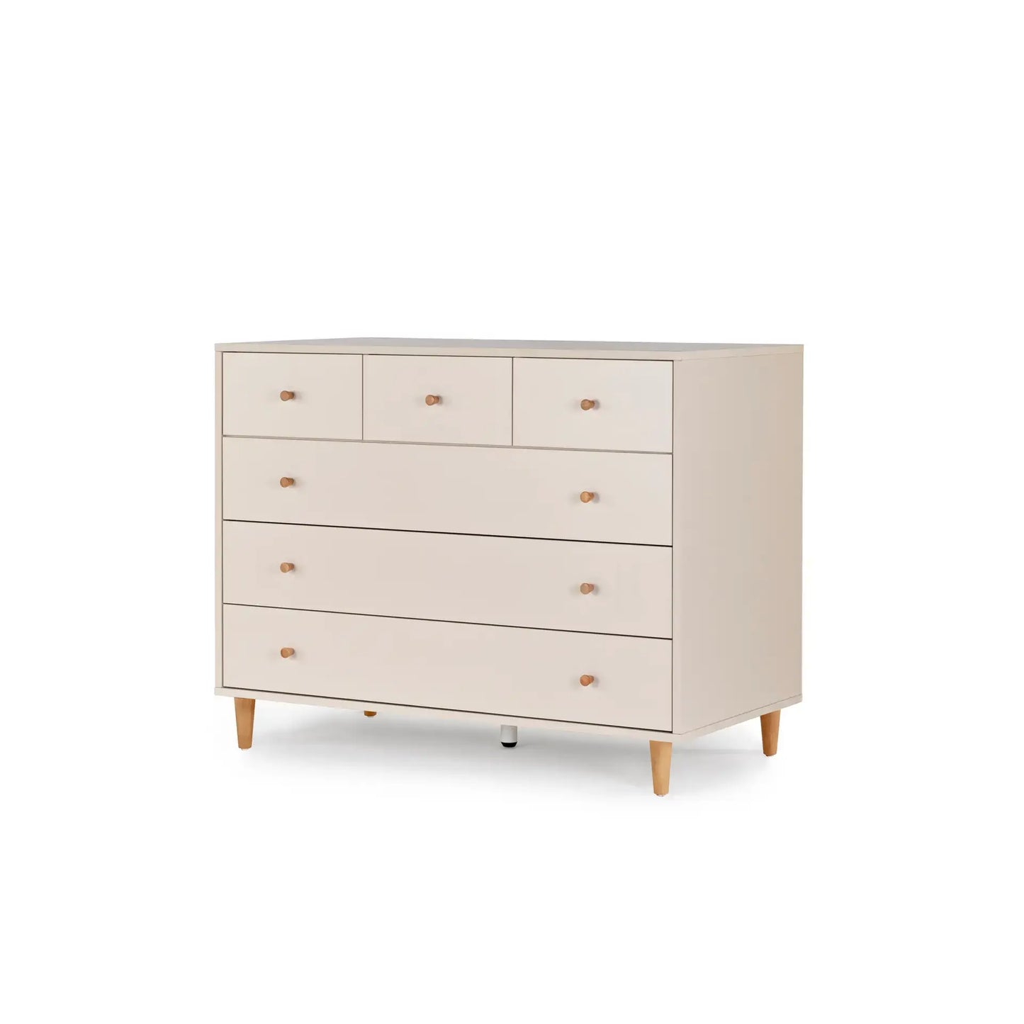 שידה לתינוק גבע חלב שקדים+אלון אדום
