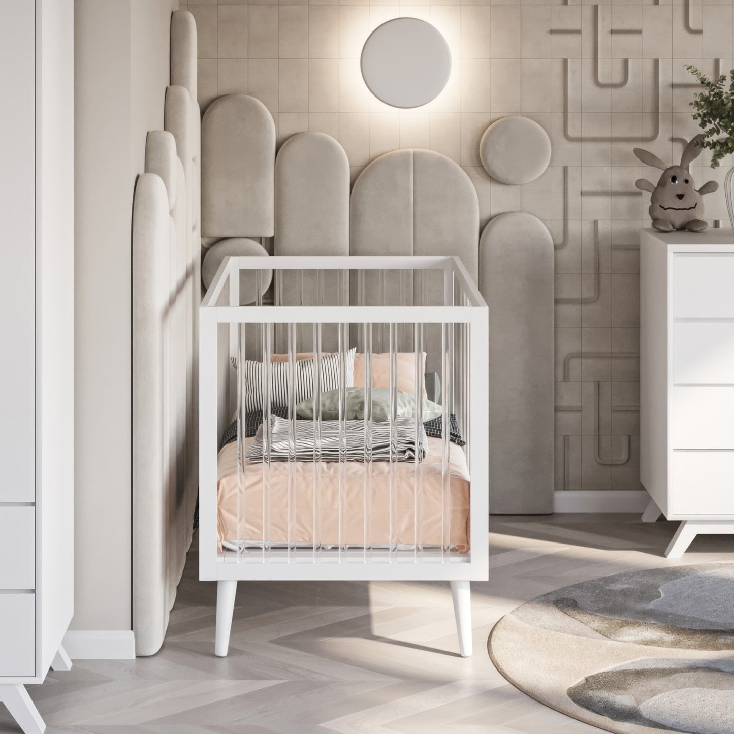 מיטה לתינוק כלנית לבן