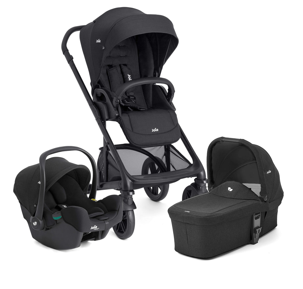 עגלת תינוק המתאימה מלידה כוללת סלקל  chrome™ 2 trio - שחור Raven