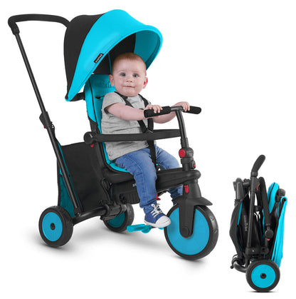 תלת אופן מתקפל סופר קומפקטי 6 ב 1 סמארטפולד STR3 Smartfold דגם 2022 משופר סמארט טרייק כחול טורקיז