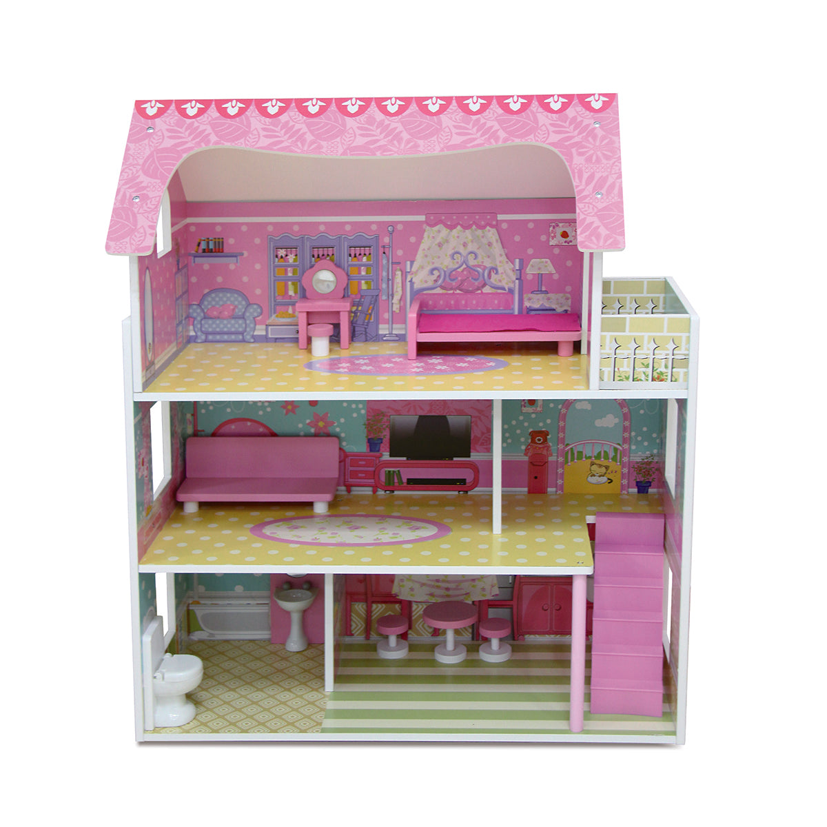 בית בובות וילה 3 קומות Dollhouse Mension