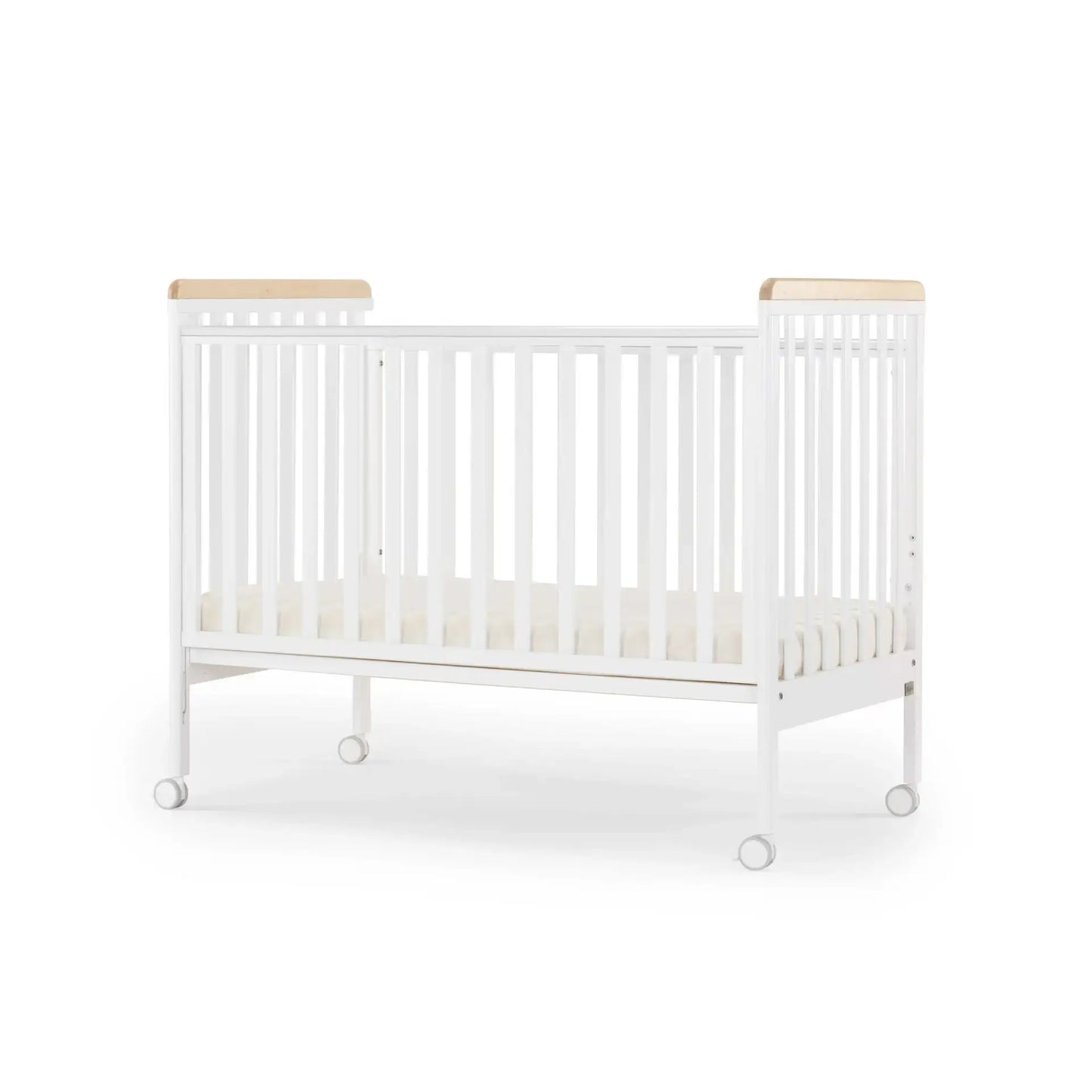 מיטת תינוק ג’וי לבן + טבעי