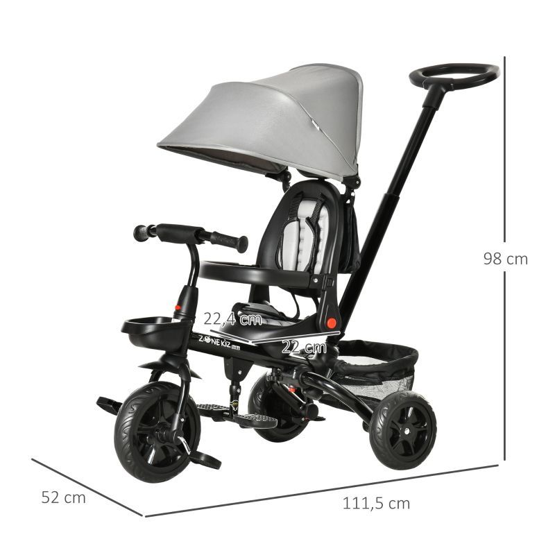 עגלת תאומים דובלו מבית אינפנטי צבע שחור INFANTI DOBLO