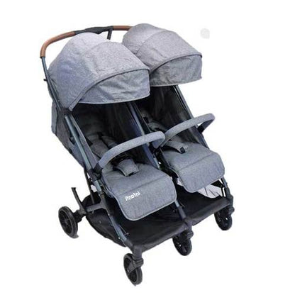 עגלת תאומים דובלו מבית אינפנטי צבע שחור INFANTI DOBLO