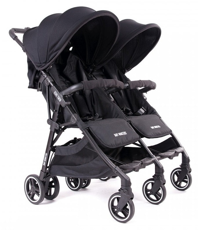 עגלת תאומים דובלו מבית אינפנטי צבע שחור INFANTI DOBLO