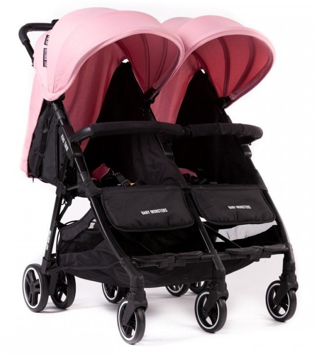 עגלת תאומים דובלו מבית אינפנטי צבע שחור INFANTI DOBLO