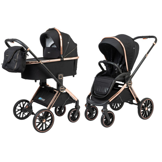 עגלת תינוק המתאימה מלידה Legacy LX - שחור זהב Black/Gold